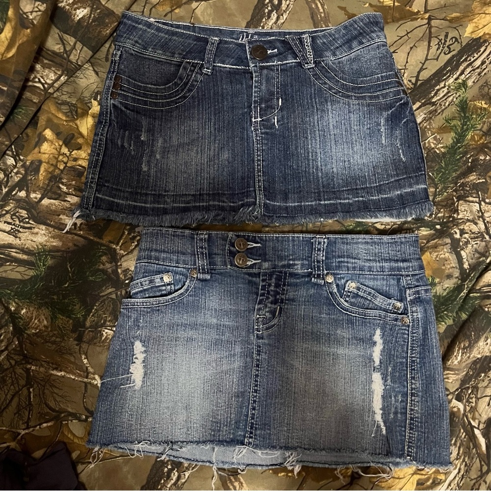 Micro mini denim skirt bundle